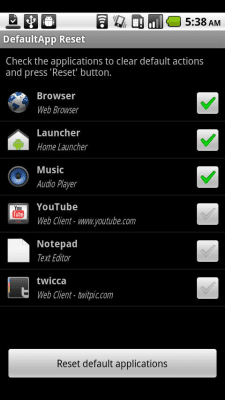 Screenshot of the application DefaultApp Reset - #1