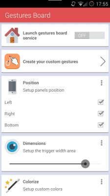 Screenshot of the application Gestures Board - #1