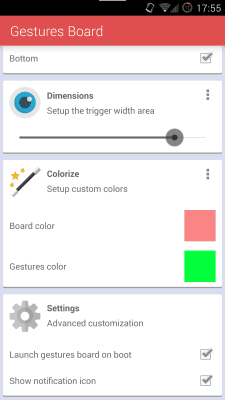 Screenshot of the application Gestures Board - #2
