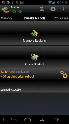 Screenshot of the application AutoKiller Memory Optimizer - #3
