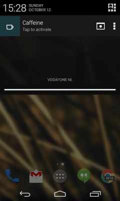 Screenshot of the application Caffeine - #3
