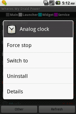Screenshot of the application Wheres My Droid Power - #2