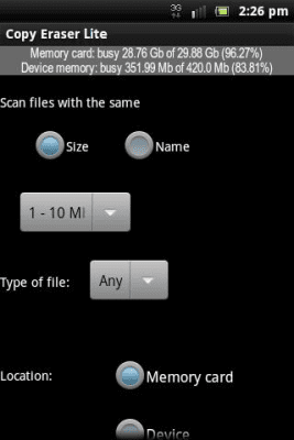 Screenshot of the application Copy Eraser Lite - #3