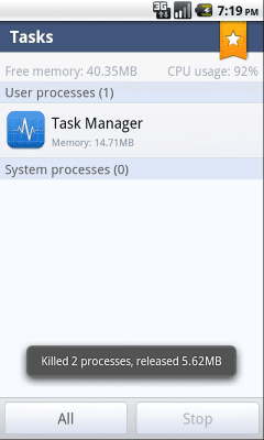 Screenshot of the application Sand Studio Task Manager - #2