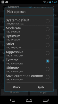 Screenshot of the application Memory Manager - #5