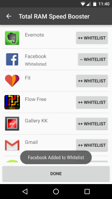 Screenshot of the application Total RAM Booster Free - #6