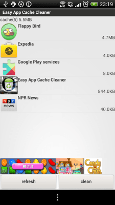 Screenshot of the application Easy App Cache Cleaner (1 Tap) - #1