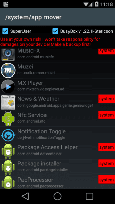 Screenshot of the application /system/app mover ROOT - #1