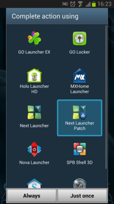 Screenshot of the application Next Launcher Patch - #1