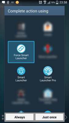 Screenshot of the application Default choice fixer for Smart Launcher - #1