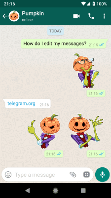 Screenshot of the application Stickers for WA - Halloween - #5