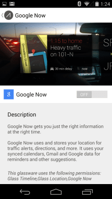 Screenshot of the application MyGlass - #3