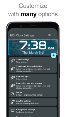 Screenshot of the application DIGI Clock widget - #3