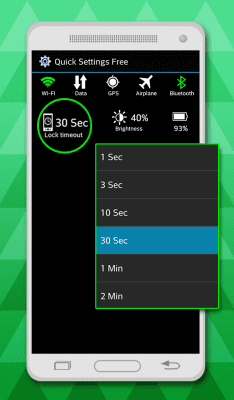 Screenshot of the application Quick settings for free - #1