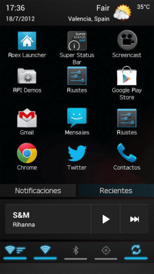 Screenshot of the application Super Status Bar - #3