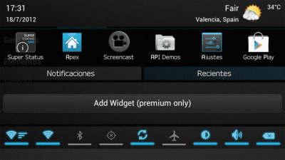 Screenshot of the application Super Status Bar - #4