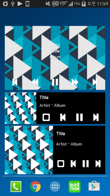 Screenshot of the application Plug In Music Widget - #1