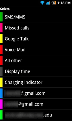 Screenshot of the application NoLED - #5