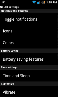 Screenshot of the application NoLED - #6