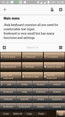 Screenshot of the application Jbak keyboard - #5