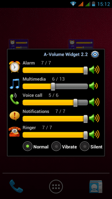 Screenshot of the application Volume control widget - #2