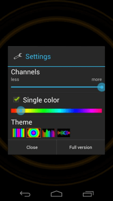 Screenshot of the application Light Music Lite - #5