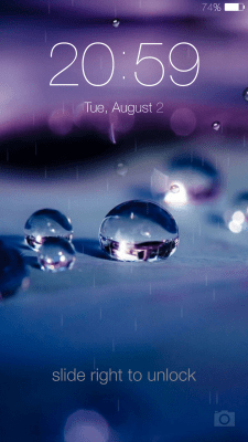 Screenshot of the application Galaxy rainy lockscreen - #2