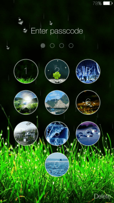 Screenshot of the application Galaxy rainy lockscreen - #3