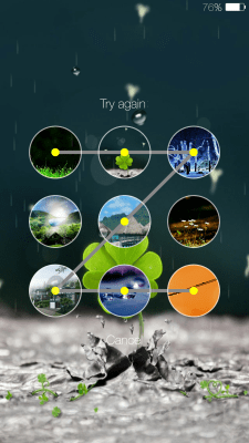 Screenshot of the application Galaxy rainy lockscreen - #4