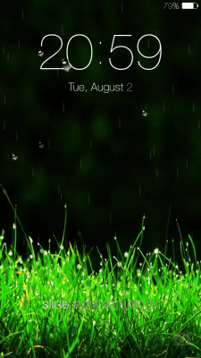 Screenshot of the application Galaxy rainy lockscreen - #6