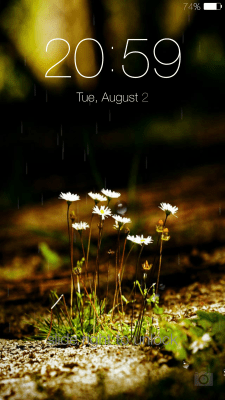 Screenshot of the application Galaxy rainy lockscreen - #7