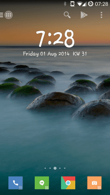 Screenshot of the application Minimalistic Text: Widgets - #1