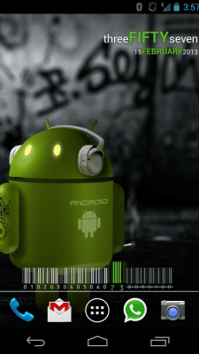 Screenshot of the application Minimalistic Text: Widgets - #4