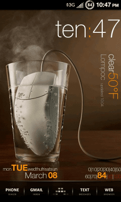 Screenshot of the application Minimalistic Text: Widgets - #5