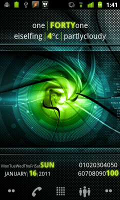 Screenshot of the application Minimalistic Text: Widgets - #7