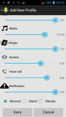 Screenshot of the application Volume control - #2