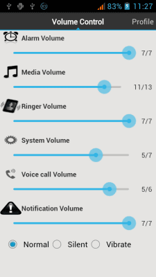 Screenshot of the application Volume control - #4