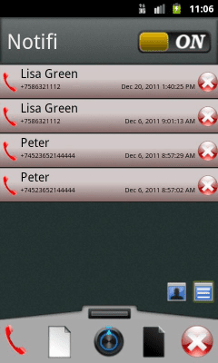 Screenshot of the application Missed calls - #1