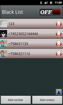 Screenshot of the application Missed calls - #6