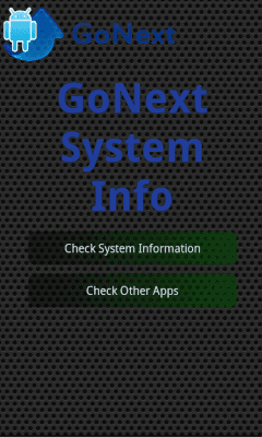 Screenshot of the application System Information Go Next! - #1