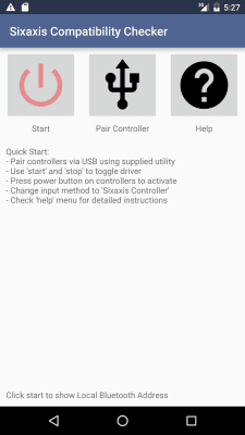 Screenshot of the application Sixaxis Compatibility Checker - #1