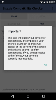 Screenshot of the application Sixaxis Compatibility Checker - #3