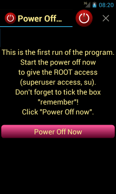 Screenshot of the application Schedule power off - #9