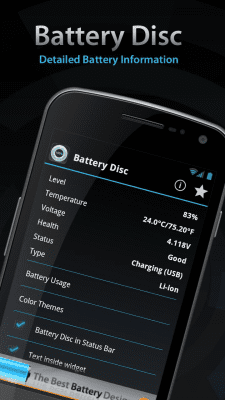 Screenshot of the application Beautiful Battery Disc White - #2