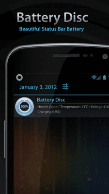Screenshot of the application Beautiful Battery Disc White - #3