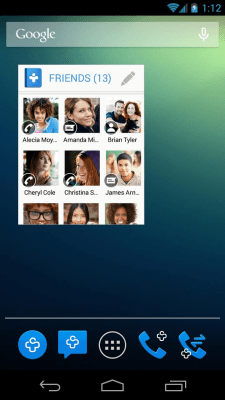 Screenshot of the application Contacts+ Widget - #1