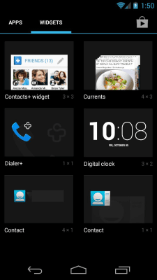 Screenshot of the application Contacts+ Widget - #5
