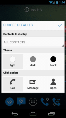 Screenshot of the application Contacts+ Widget - #6