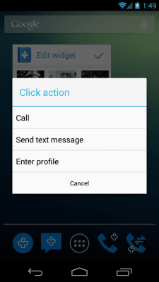 Screenshot of the application Contacts+ Widget - #7