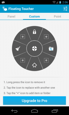 Screenshot of the application Floating Toucher - #3